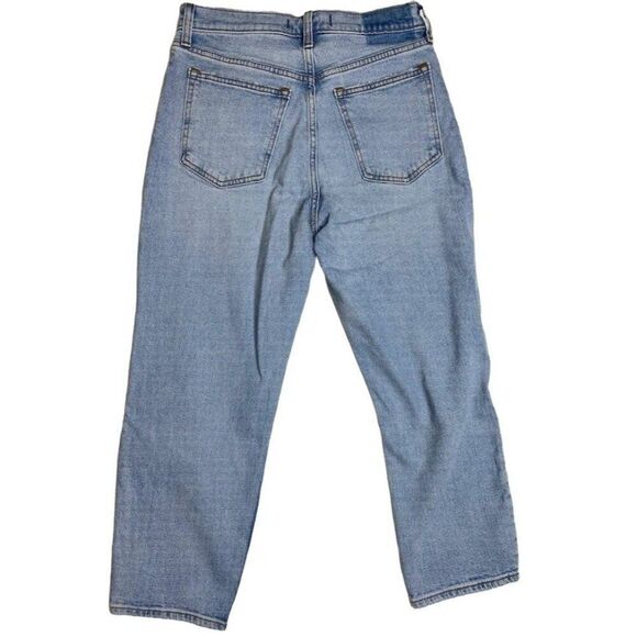 Abercrombie & Fitch The Mom Capri Jeans Women's 27 Blue High Rise Distressed NEW - Picture 4 of 10